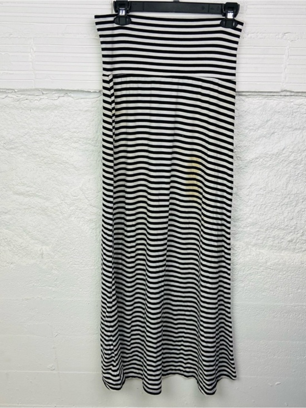 Lily Star Black and White Striped Maxi Skirt size large